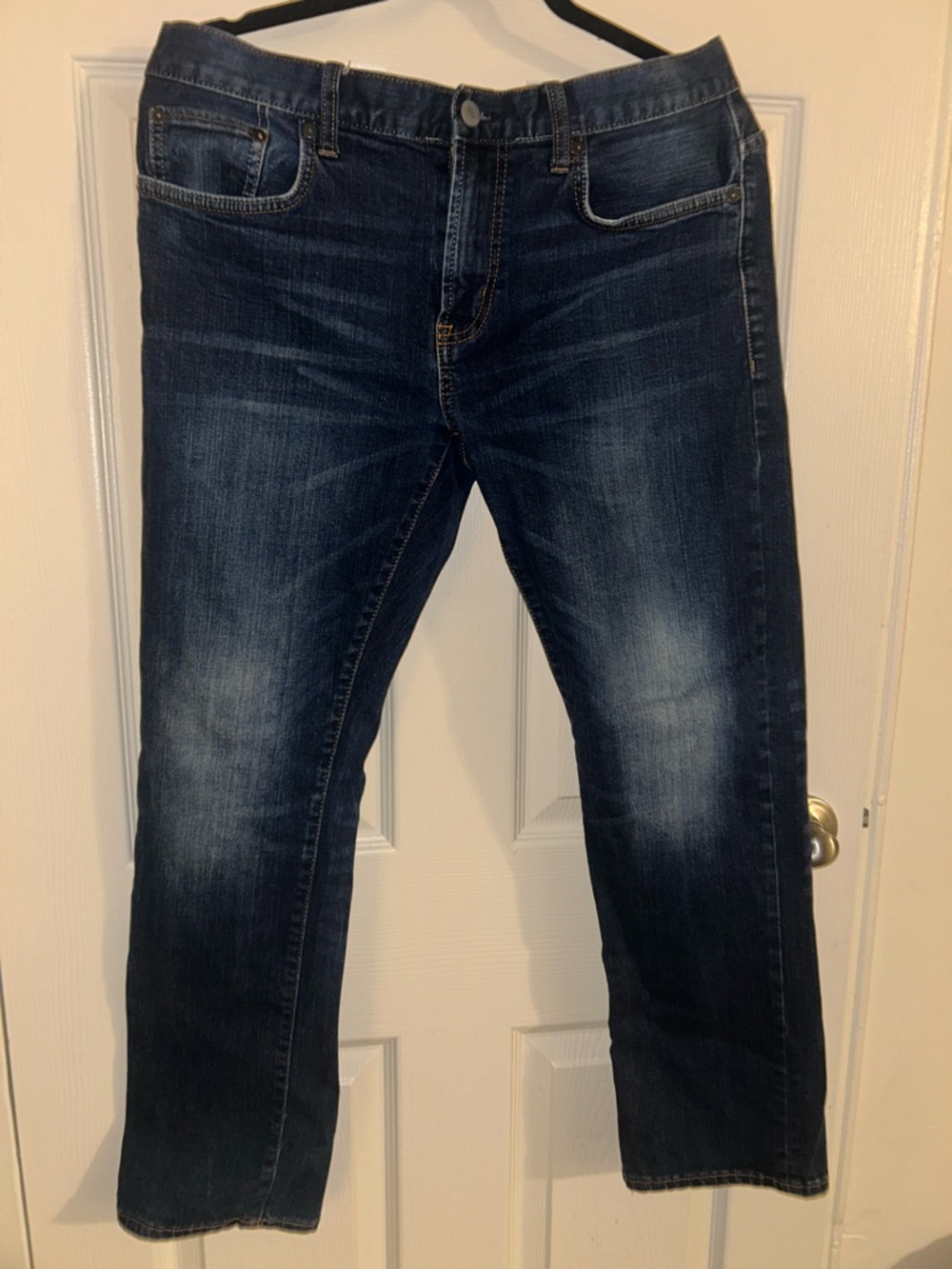 Aeropostale Women's Dark Blue Straight-Leg Jeans